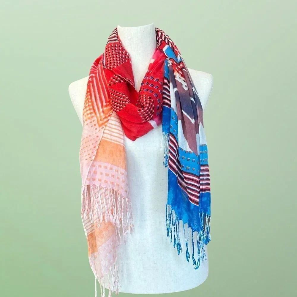 Women's Dressy Scarf Pattern Print Multi Color - Summer